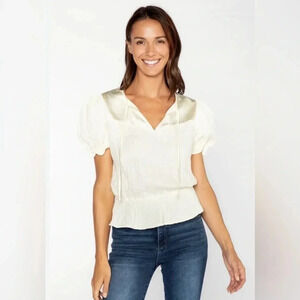 S'edge Apparel Mila Dark Romantic blouse in Frosting size Medium NWOT